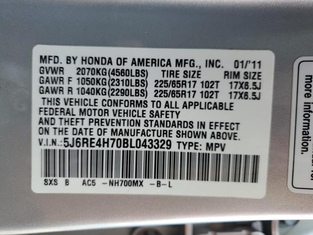 Photo 11 VIN: 5J6RE4H70BL043329 - HONDA CRV 