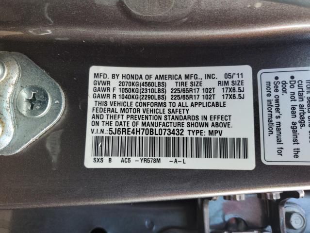 Photo 11 VIN: 5J6RE4H70BL073432 - HONDA CR-V EXL 