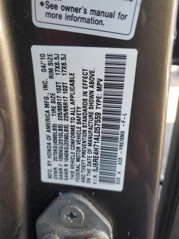 Photo 11 VIN: 5J6RE4H71AL057559 - HONDA CRV 