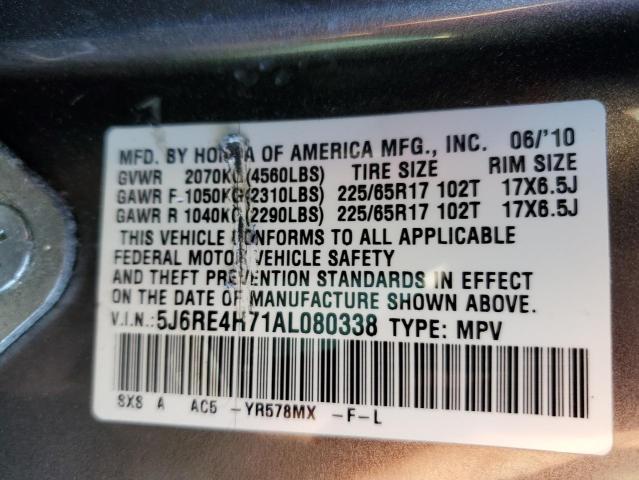 Photo 9 VIN: 5J6RE4H71AL080338 - HONDA CR-V EXL 