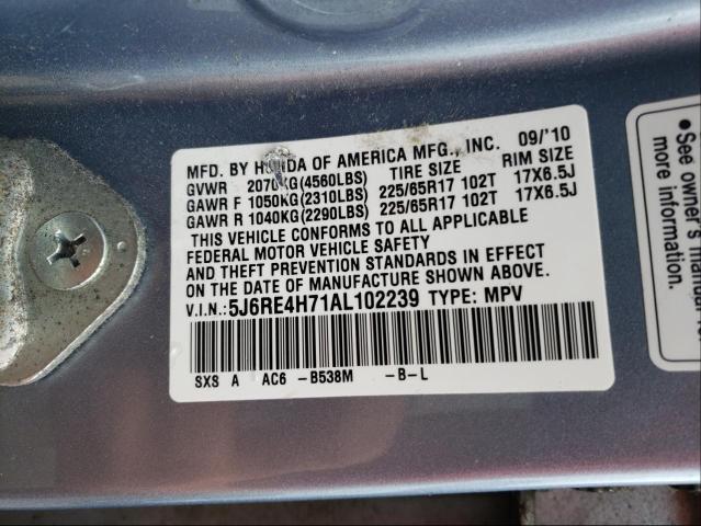 Photo 9 VIN: 5J6RE4H71AL102239 - HONDA CR-V EXL 