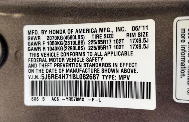 Photo 9 VIN: 5J6RE4H71BL082687 - HONDA CR-V EXL 