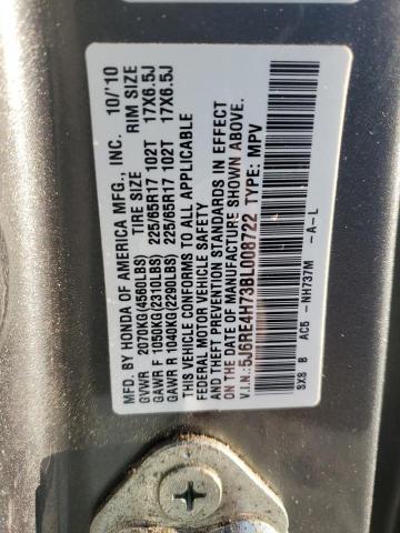 Photo 11 VIN: 5J6RE4H73BL008722 - HONDA CR-V EXL 