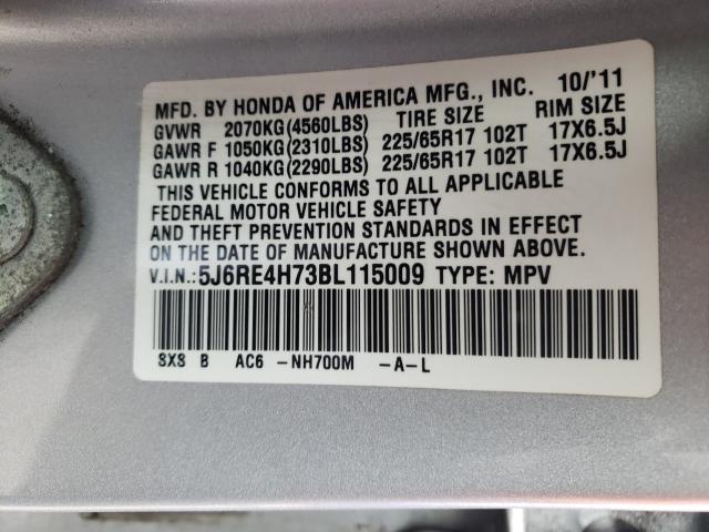 Photo 9 VIN: 5J6RE4H73BL115009 - HONDA CR-V EXL 