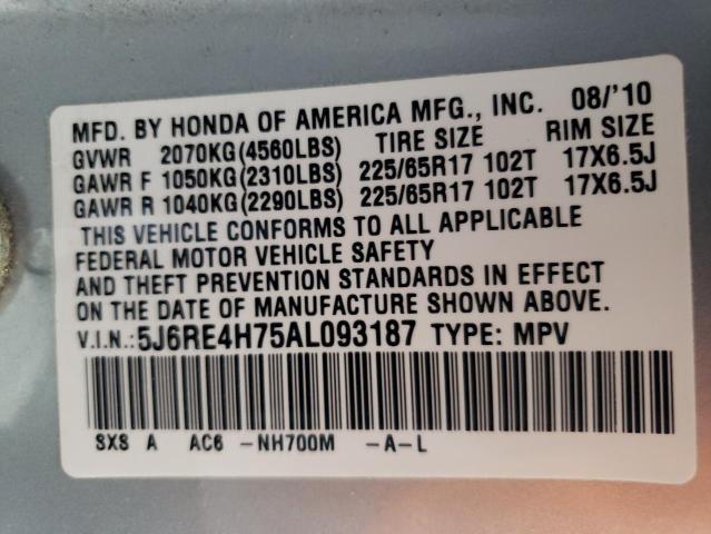 Photo 12 VIN: 5J6RE4H75AL093187 - HONDA CRV 