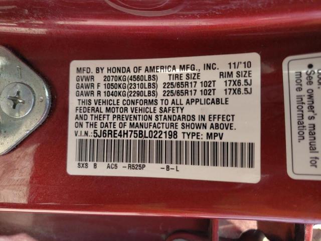 Photo 9 VIN: 5J6RE4H75BL022198 - HONDA CR-V EXL 