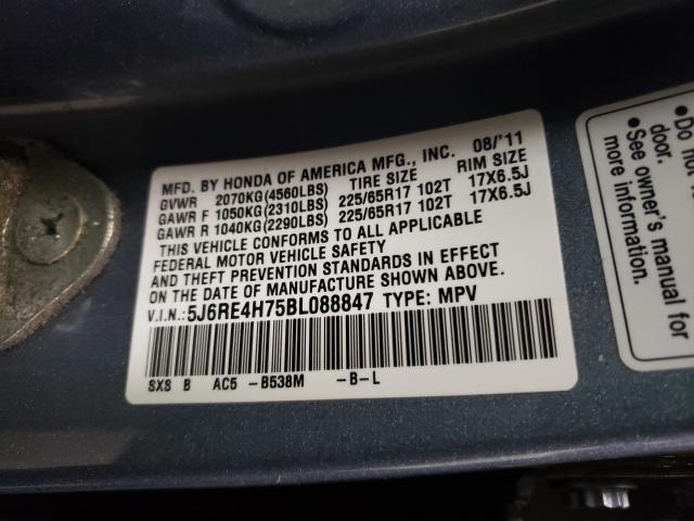 Photo 9 VIN: 5J6RE4H75BL088847 - HONDA CR-V EXL 