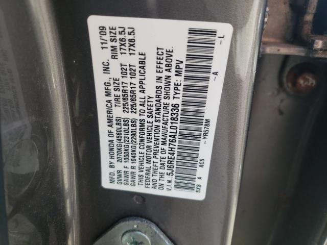 Photo 9 VIN: 5J6RE4H76AL018336 - HONDA CRV 