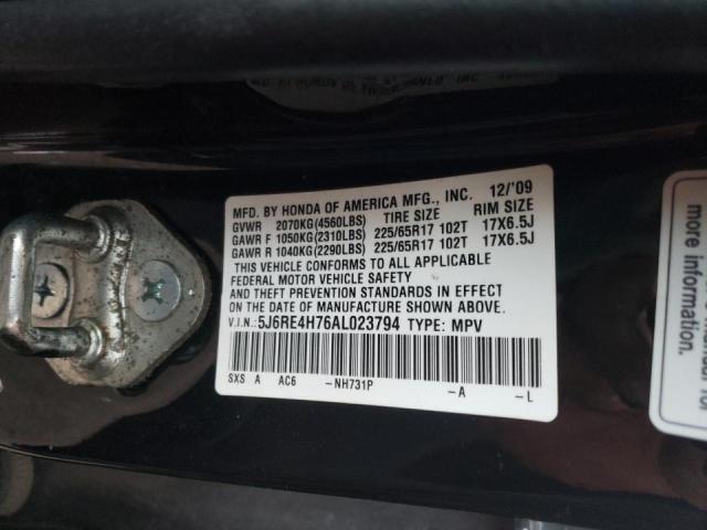 Photo 9 VIN: 5J6RE4H76AL023794 - HONDA CR-V EXL 