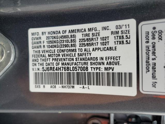 Photo 12 VIN: 5J6RE4H76BL057008 - HONDA CR-V EXL 