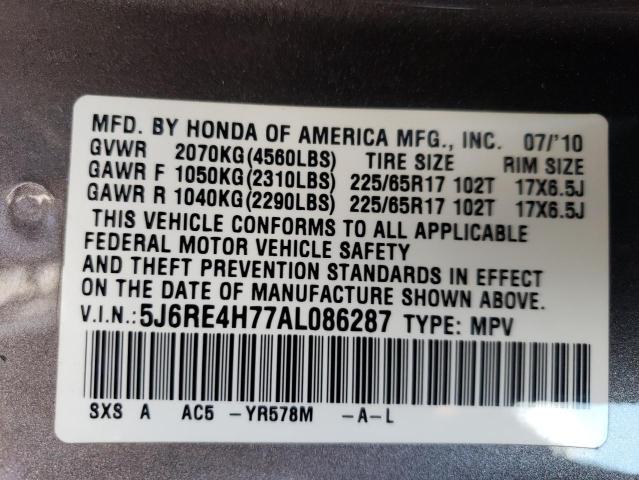 Photo 13 VIN: 5J6RE4H77AL086287 - HONDA CR-V EXL 