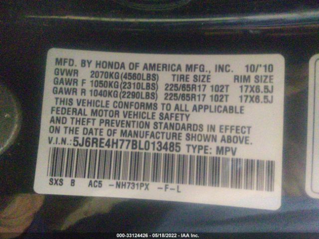 Photo 8 VIN: 5J6RE4H77BL013485 - HONDA CR-V 