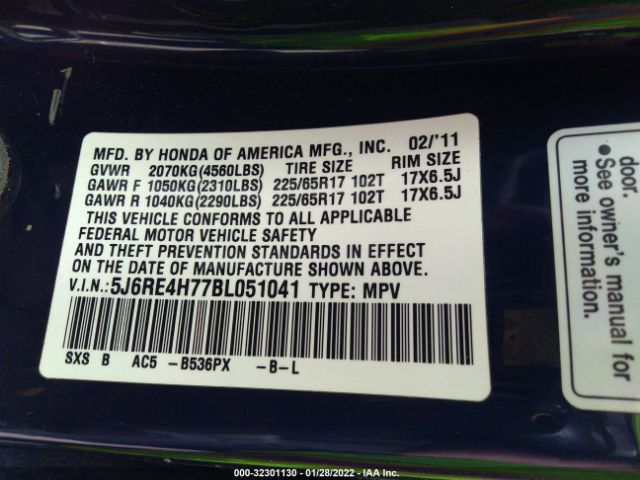 Photo 8 VIN: 5J6RE4H77BL051041 - HONDA CR-V 