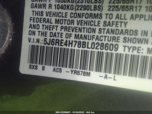 Photo 8 VIN: 5J6RE4H78BL028609 - HONDA CR-V 