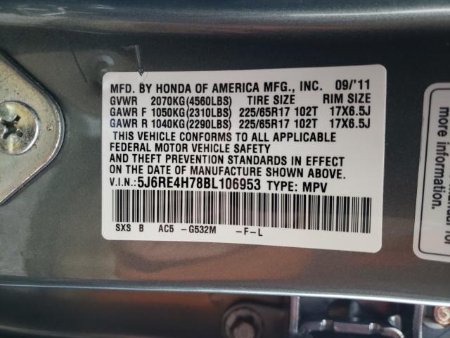 Photo 9 VIN: 5J6RE4H78BL106953 - HONDA CR-V EXL 