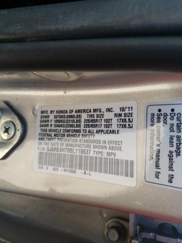 Photo 9 VIN: 5J6RE4H78BL119637 - HONDA CR-V EXL 