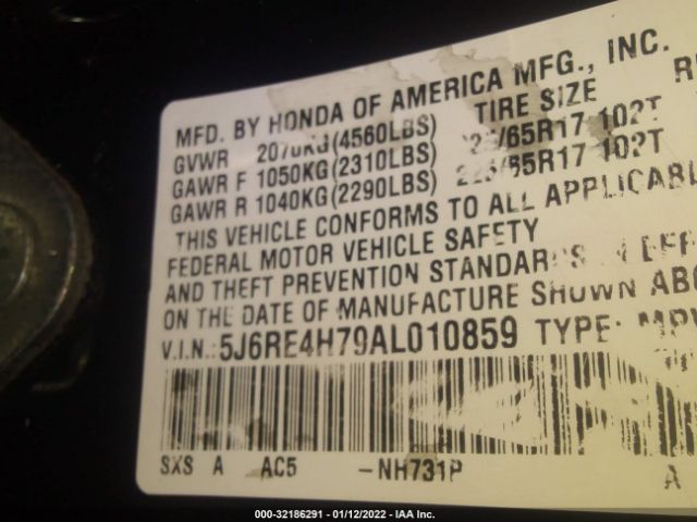 Photo 8 VIN: 5J6RE4H79AL010859 - HONDA CR-V 