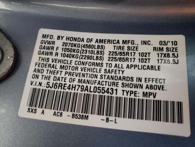 Photo 9 VIN: 5J6RE4H79AL055431 - HONDA CR-V EXL 