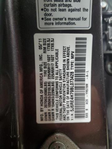 Photo 12 VIN: 5J6RE4H79BL073428 - HONDA CR-V EXL 