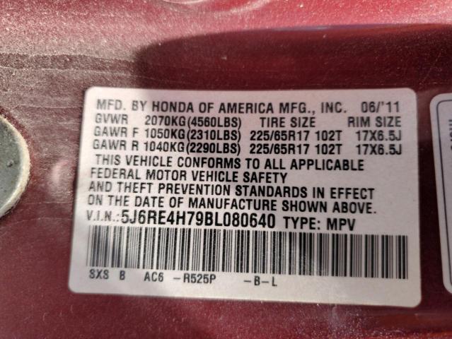 Photo 12 VIN: 5J6RE4H79BL080640 - HONDA CRV 