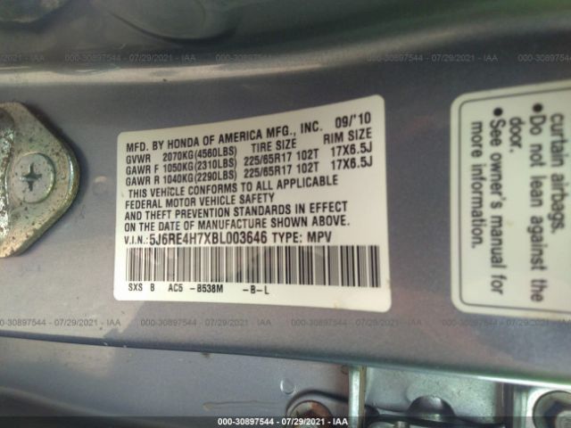 Photo 8 VIN: 5J6RE4H7XBL003646 - HONDA CR-V 