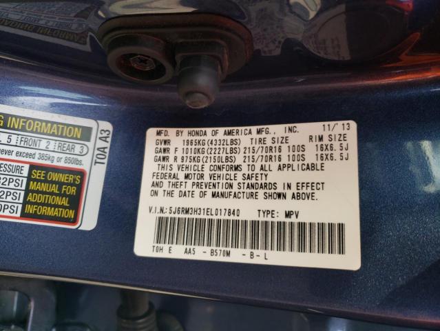 Photo 12 VIN: 5J6RM3H31EL017840 - HONDA CR-V LX 