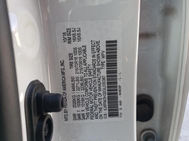 Photo 13 VIN: 5J6RM3H32GL030387 - HONDA CR-V LX 