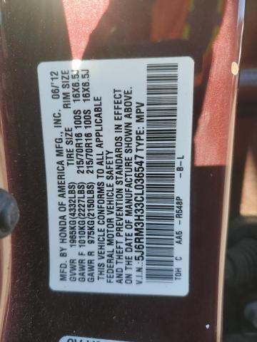 Photo 12 VIN: 5J6RM3H33CL036547 - HONDA CRV 