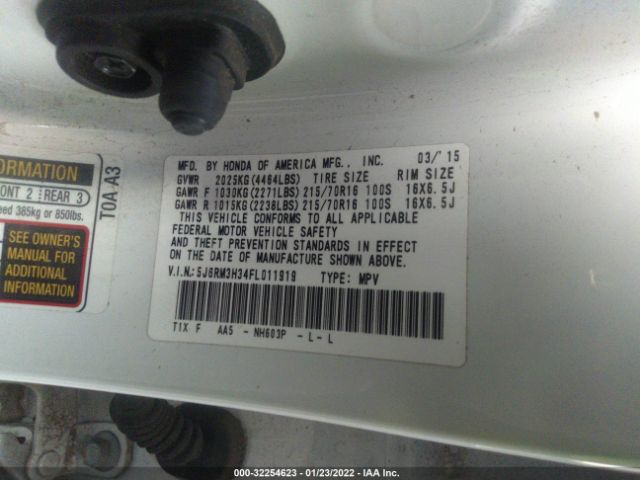 Photo 8 VIN: 5J6RM3H34FL011919 - HONDA CR-V 