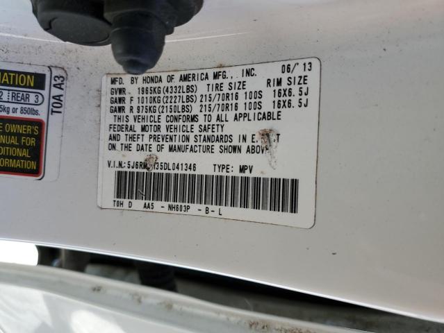 Photo 9 VIN: 5J6RM3H35DL041346 - HONDA CR-V LX 