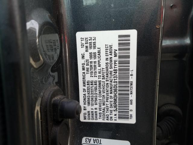 Photo 9 VIN: 5J6RM3H36DL013748 - HONDA CR-V LX 