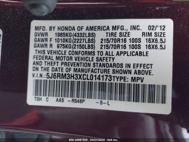 Photo 8 VIN: 5J6RM3H3XCL014173 - HONDA CR-V 