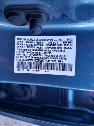 Photo 9 VIN: 5J6RM3H3XDL007936 - HONDA CR-V LX 