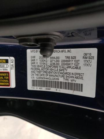 Photo 9 VIN: 5J6RM3H44GL025359 - HONDA CR-V SE 