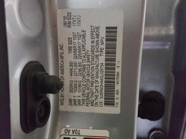 Photo 12 VIN: 5J6RM3H44GL026754 - HONDA CRV 