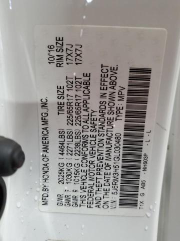 Photo 12 VIN: 5J6RM3H51GL030480 - HONDA CRV 