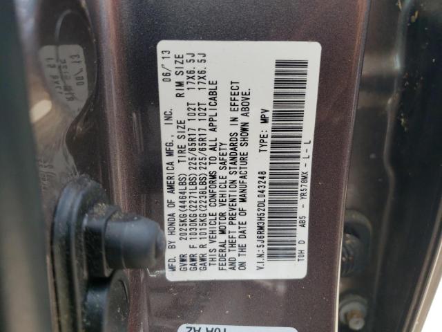 Photo 9 VIN: 5J6RM3H52DL043248 - HONDA CR-V EX 