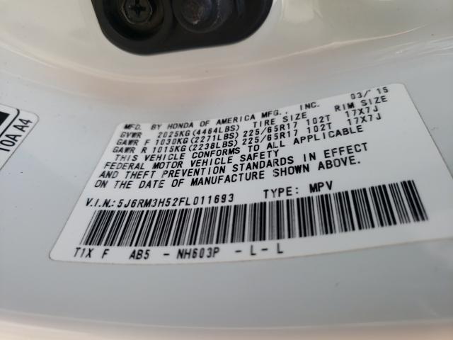 Photo 9 VIN: 5J6RM3H52FL011693 - HONDA CR-V EX 