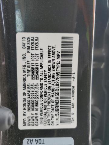 Photo 13 VIN: 5J6RM3H55DL027559 - HONDA CR-V EX 