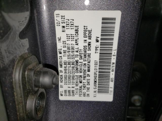 Photo 9 VIN: 5J6RM3H55FL011557 - HONDA CR-V EX 