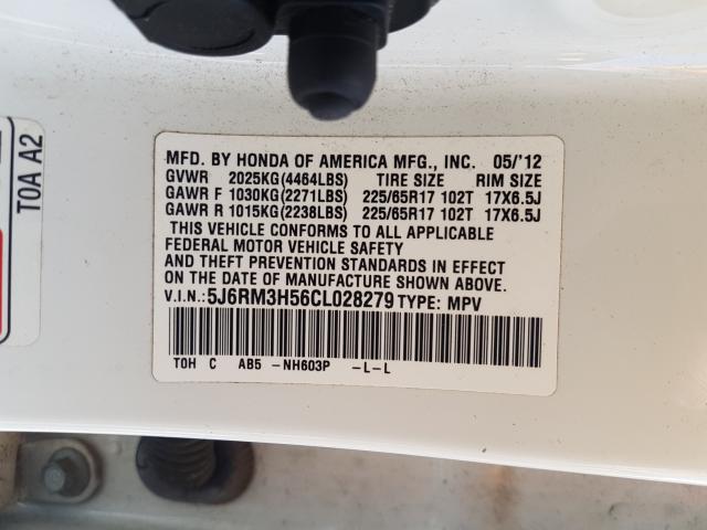 Photo 9 VIN: 5J6RM3H56CL028279 - HONDA CR-V EX 