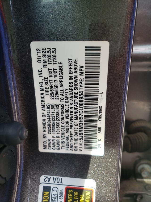 Photo 9 VIN: 5J6RM3H57CL006954 - HONDA CR-V EX 