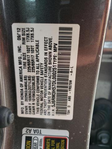 Photo 11 VIN: 5J6RM3H57DL000251 - HONDA CRV 