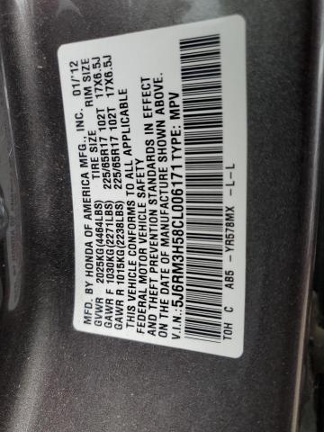 Photo 11 VIN: 5J6RM3H58CL006171 - HONDA CRV 