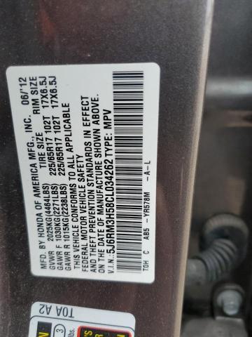 Photo 11 VIN: 5J6RM3H58CL034262 - HONDA CRV 