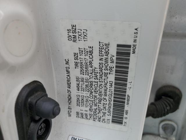 Photo 12 VIN: 5J6RM3H5XGL011443 - HONDA CR-V EX 