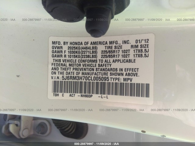 Photo 8 VIN: 5J6RM3H70CL005095 - HONDA CR-V 