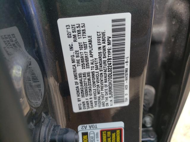 Photo 9 VIN: 5J6RM3H70DL022478 - HONDA CR-V EXL 