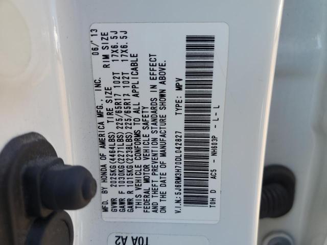 Photo 13 VIN: 5J6RM3H70DL042827 - HONDA CR-V EXL 