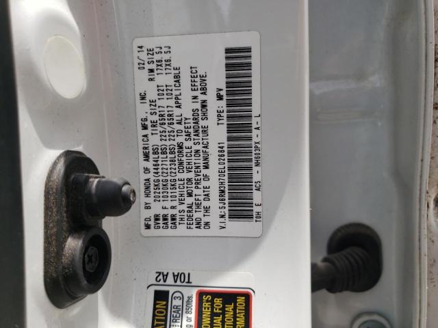 Photo 11 VIN: 5J6RM3H70EL026841 - HONDA CR-V EXL 